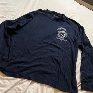 Abercrombie & Fitch Navy Graphic Long Sleeve Shirt